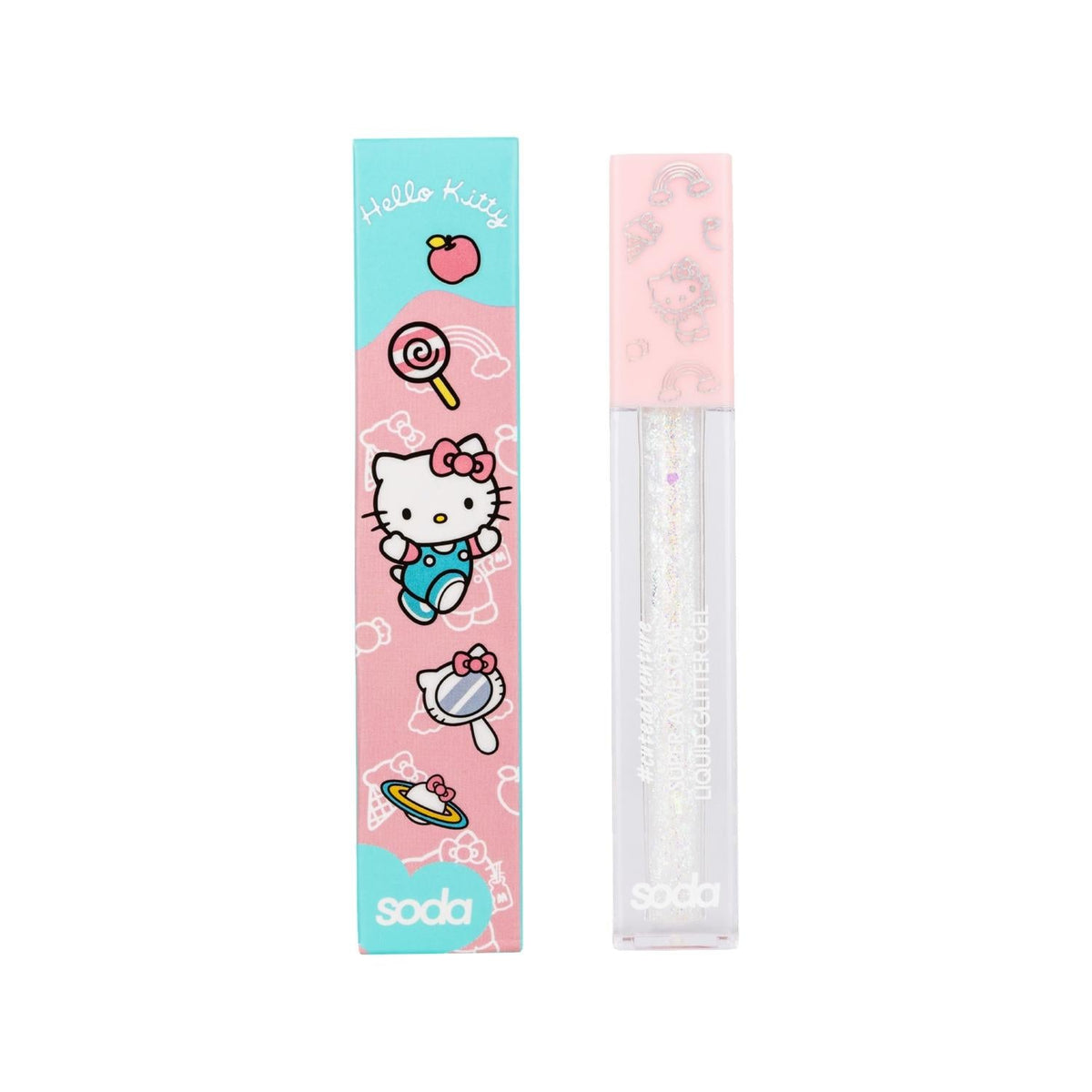Soda Hello Kitty Super Awesome Glitter Gel 002 - 5ml Kawaii Cosmetic Glitter for Nail & Body Art by Beauty Care Bag