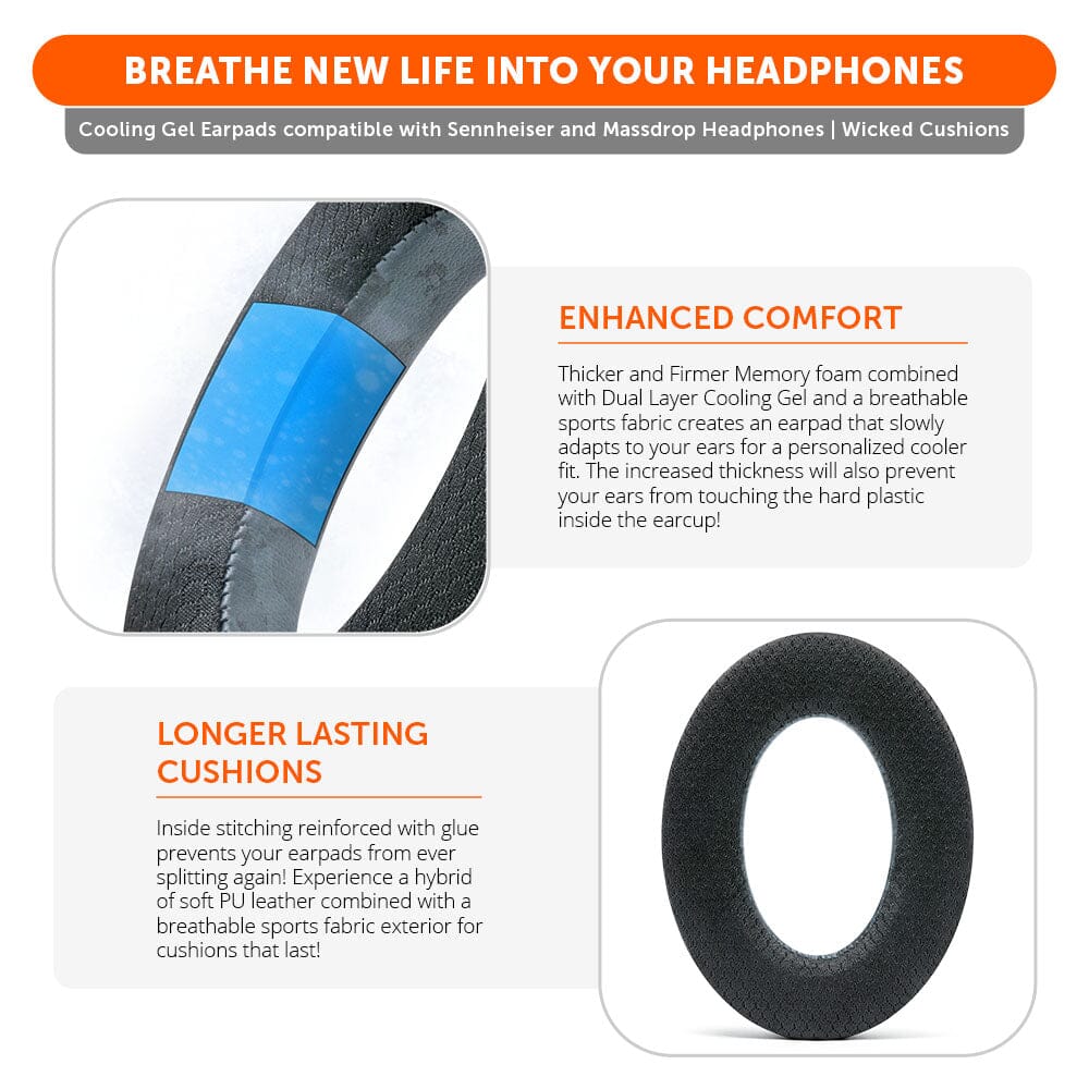 Earpads for Sennheiser PC38X & More - WC FreeZe Cooling GelCooling Gel Ear PadsTorqelo.com