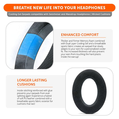 Earpads for Sennheiser PC38X & More - WC FreeZe Cooling GelCooling Gel Ear PadsTorqelo.com