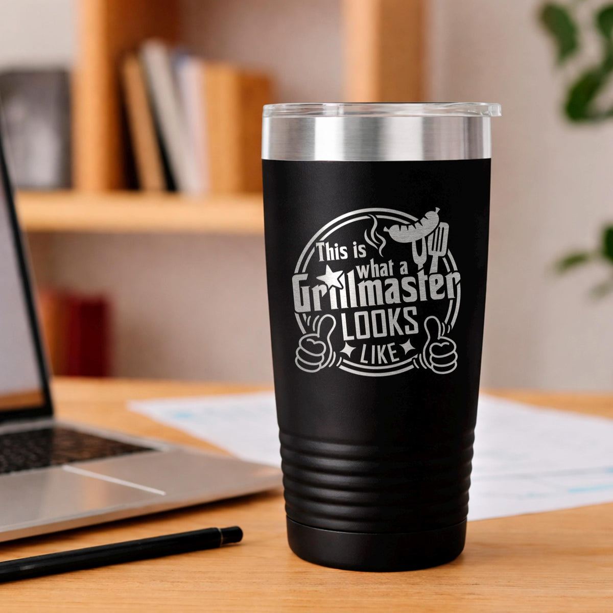 Grillmaster Tumbler - Insulated Stainless Steel Double Wall Tumbler For BBQ Gift by Joyful Moose