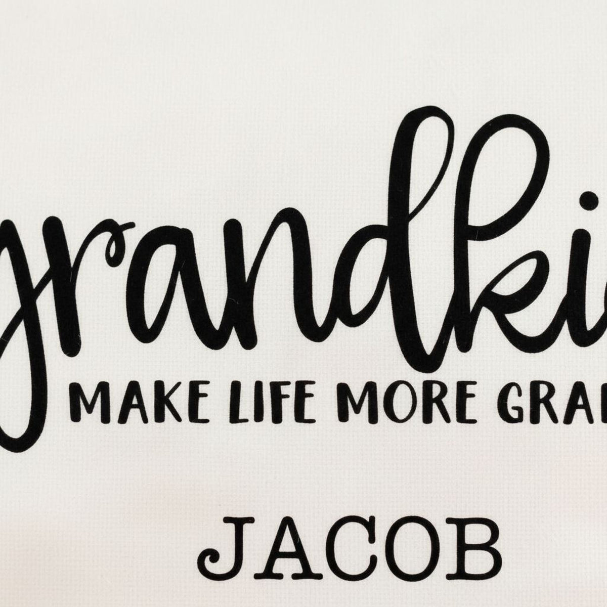 Personalized Pillow Cover - Grandkids Make Life Grand - Christmas Gift for Grandma - Throw Pillow Personalized with Grandchildrens Names by Joyful Moose
