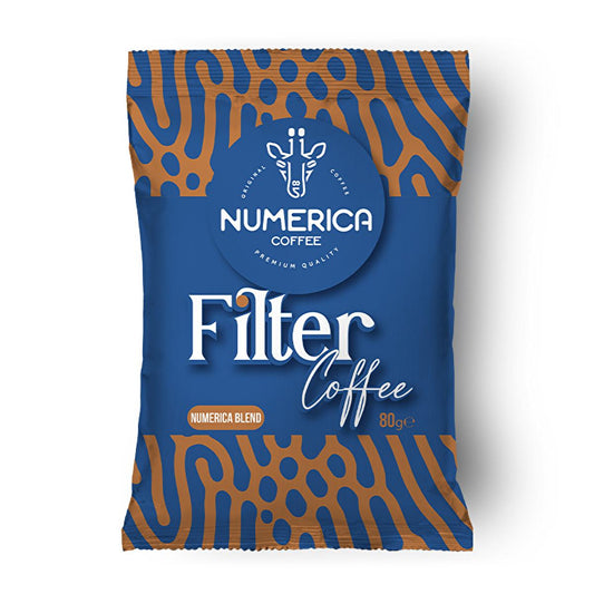 Numerica 100% Arabica Ground Coffee Blend - Rich Flavor Profile, Medium Body, 80g by Beauty Care Bag