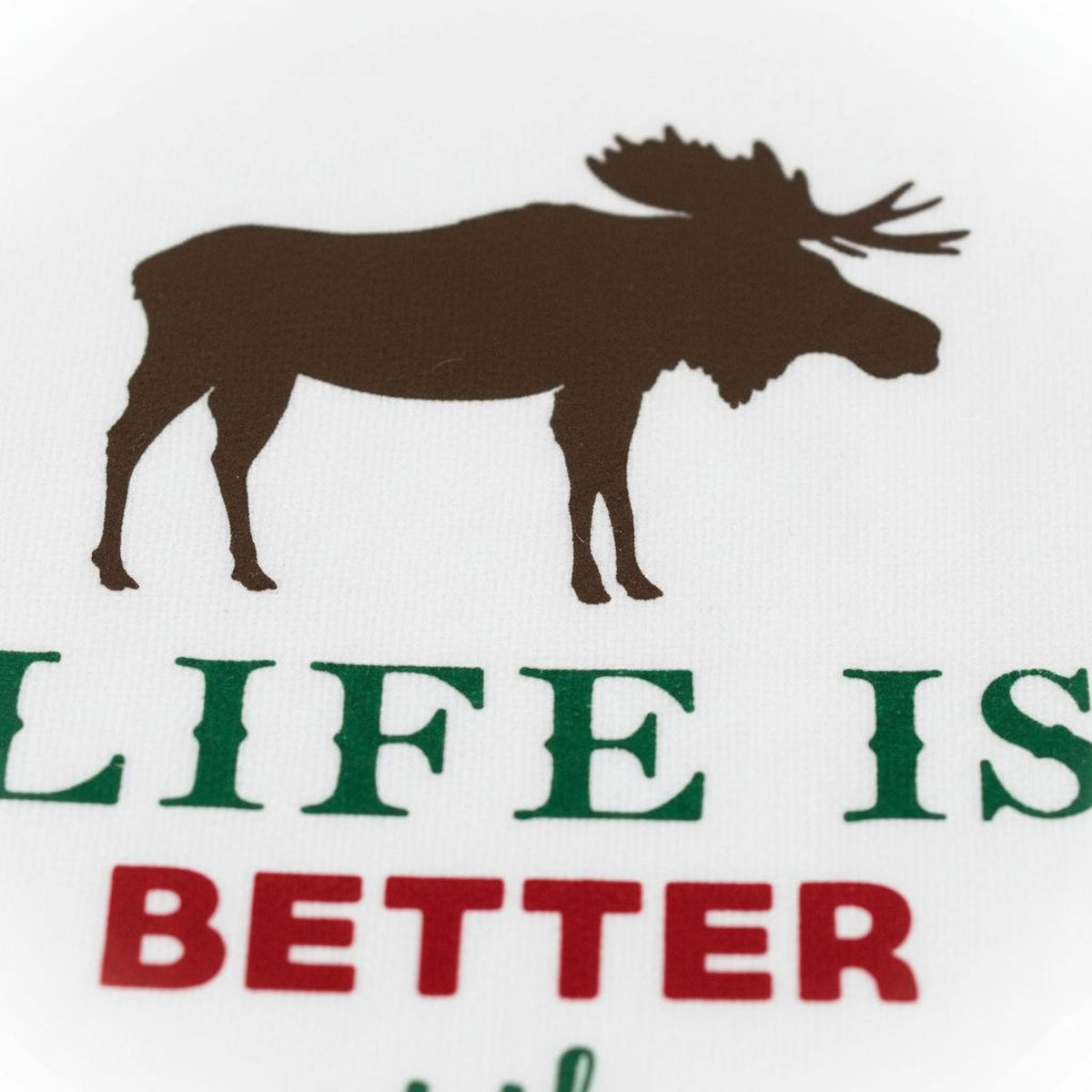 Cabin Kitchen Towel - Life is Better at the Cabin Flour Sack Towel - Cabin Decor by Joyful Moose
