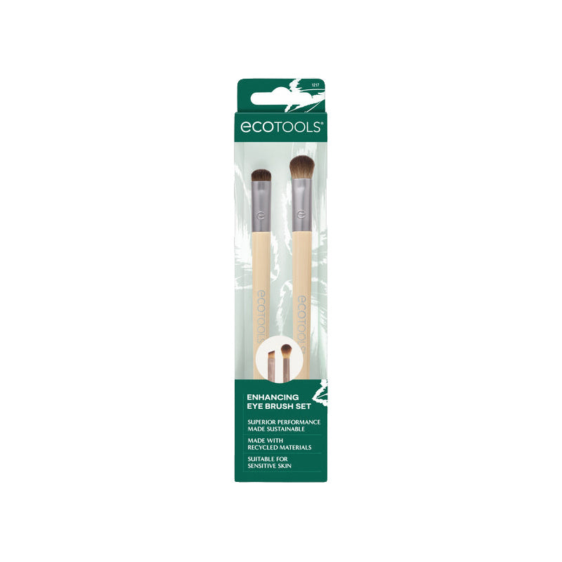 EcoTools Eye Enhancing Duo Set Dual-Ended Brushes 2-Piece by Beauty Care Bag