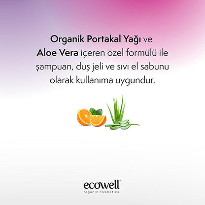 Ecowell Organic Baby Cleansing Gel - Gentle, Natural, Vegan & Chemical-Free for Baby's Sensitive SkinShampooTorqelo.com