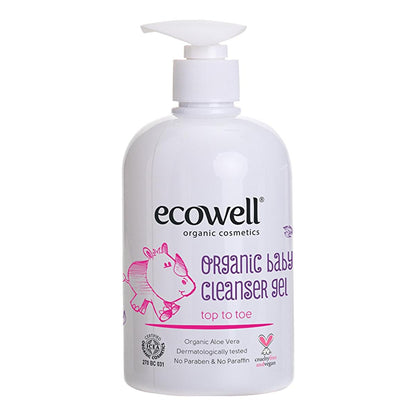 Ecowell Organic Baby Cleansing Gel - Gentle, Natural, Vegan & Chemical-Free for Baby's Sensitive SkinShampooTorqelo.com