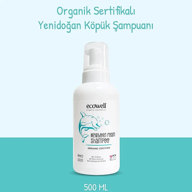 Ecowell Newborn Foam Shampoo with Aloe Vera 500ml by Beauty Care Bag