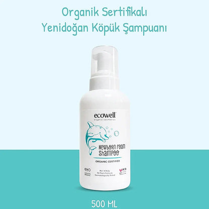 Ecowell Newborn Foam Shampoo with Aloe Vera 500ml by Beauty Care Bag