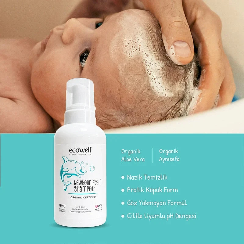 Ecowell Newborn Foam Shampoo with Aloe Vera 500ml by Beauty Care Bag