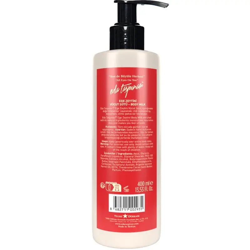 Eda Taspinar Aegean Olive Body Milk for Deep Hydration 400ml by Beauty Care Bag