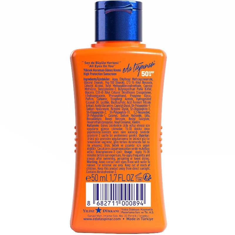 Eda Taspinar SPF 50+ High Protection Sunscreen 50ml by Beauty Care Bag