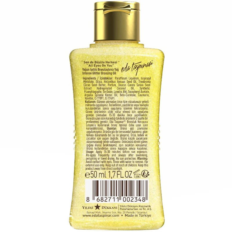 Eda Taspinar Intense Glitter Bronzing Oil for Glowing Tan 50ml by Beauty Care Bag