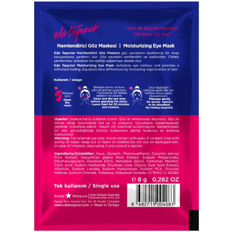 Eda Taspinar Moisturizing Eye Mask for Brightening 8ml by Beauty Care Bag