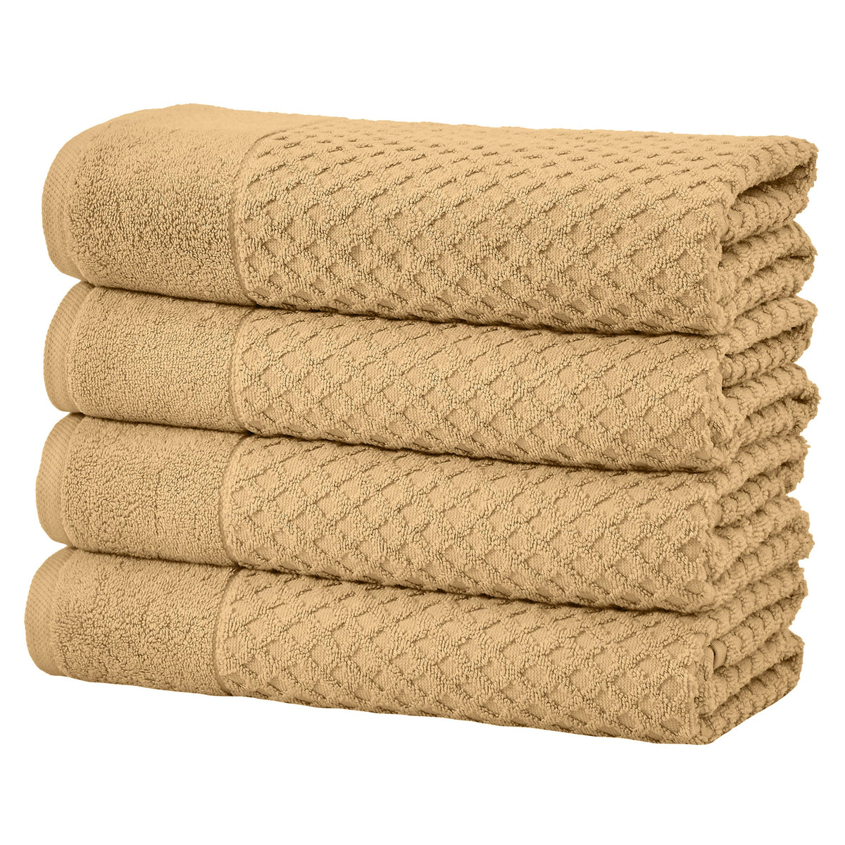 Cotton Diamond Waffle Weave Bath Towel Set - Grayson Collection by Great Bay Home