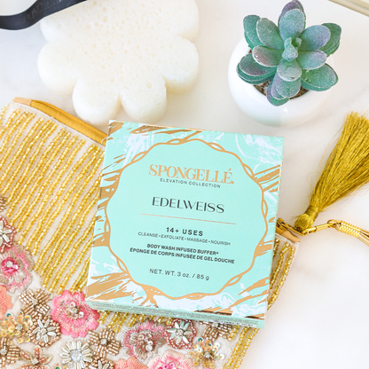 Edelweiss | Elevation Boxed FlowerBody Wash Infused BufferTorqelo.com