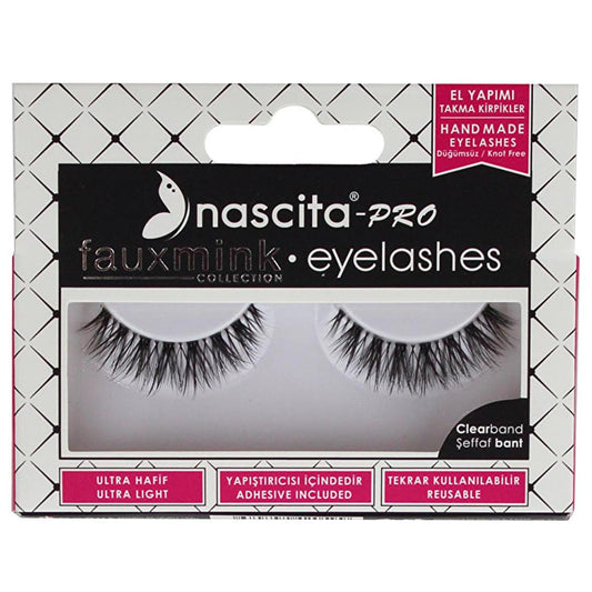 Nascita Pro Fauxmink false eyelashes 090 with adhesive