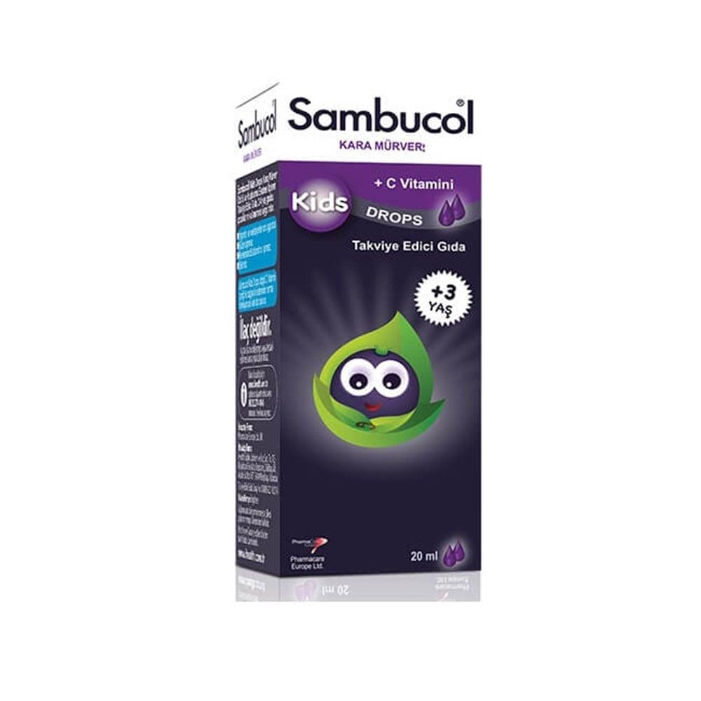 Sambucol Kids Immune Support Drops - 20ml Black Elderberry Supplement for Children, Natural Health Product by Beauty Care Bag