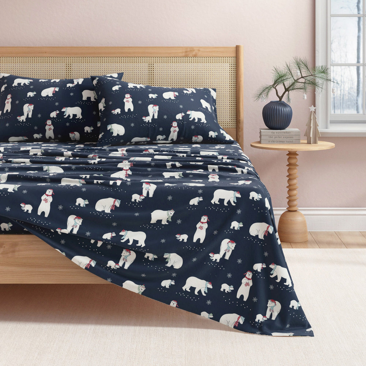 Turkish Cotton Christmas Flannel Sheet Set - Whittaker Collection by Great Bay Home