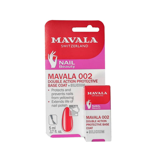 Mavala 002 Nail Base Coat - 5ml Protective Primer for Healthy Nail Care by Beauty Care Bag
