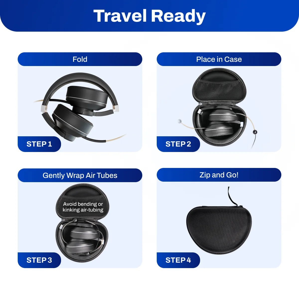 EMF Radiation-Free Air Tube Over-Ear Headphones with Built-In Mic and Full-Range Stereo SoundsimpleTorqelo.com
