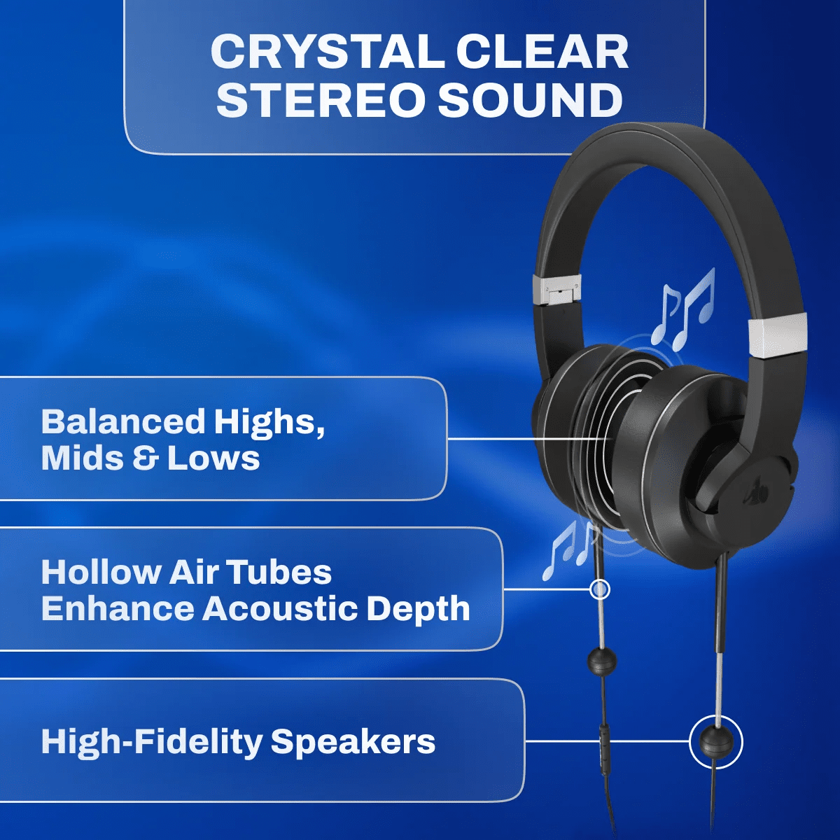 EMF Radiation-Free Air Tube Over-Ear Headphones with Built-In Mic and Full-Range Stereo SoundsimpleTorqelo.com