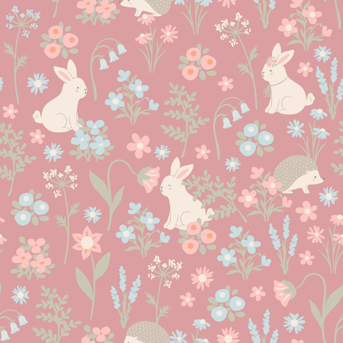 Pink Bunny Floral Emma's Racerback Dress by Sweet Bamboo