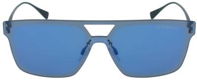 Emporio Armani 2048 3173/55 Green Metal Mirror Sunglasses by Beauty Care Bag