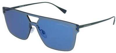 Emporio Armani 2048 3173/55 Green Metal Mirror Sunglasses by Beauty Care Bag