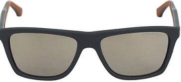 Emporio Armani 4001 5100/5A Mirrored Square Sunglasses 56mm by Beauty Care Bag