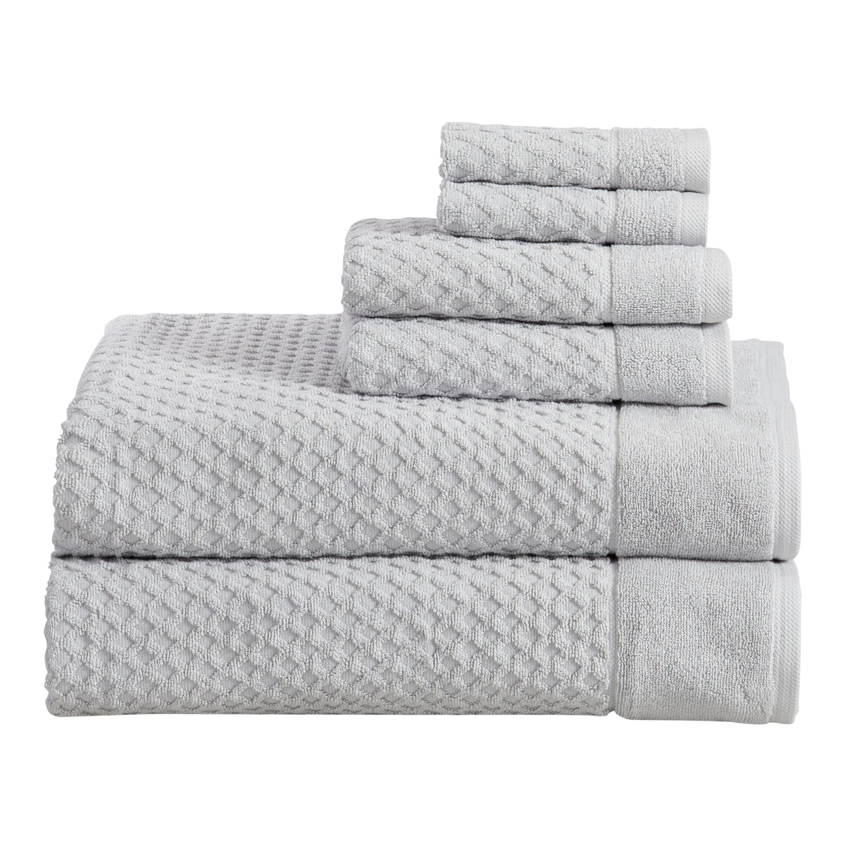 Cotton Diamond Waffle Weave Bath Towel Set - Grayson Collection by Great Bay Home
