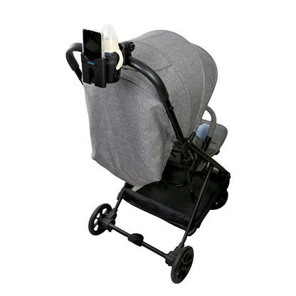 Babyjem 2-in-1 Baby Stroller Cup and Phone Holder - Adjustable, 360-Degree Rotatable, Tool-Free Installation by Beauty Care Bag