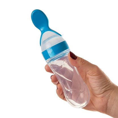 Babyjem Baby Squeeze Spoon - BPA-Free, One-Handed Feeding, Silicone Baby Feeding Utensils, Baby Feeding Accessories, Baby Feeding Spoon by Beauty Care Bag