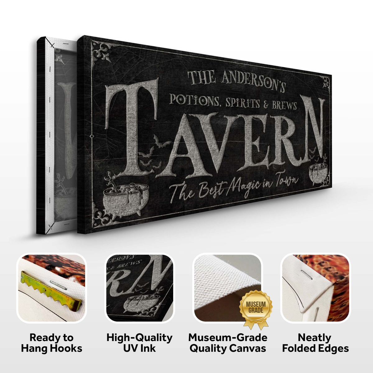 Potions, Spirits & Brews Tavern Halloween Sign by Tailored Canvases