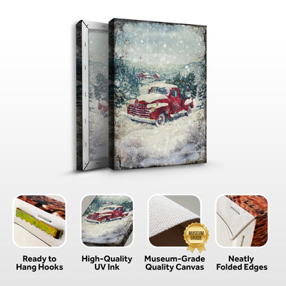Vintage Truck With Christmas Tree Wall Art II by Tailored Canvases