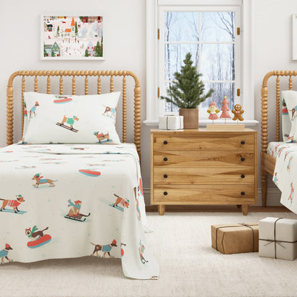 Turkish Cotton Christmas Flannel Sheet Set - Whittaker Collection by Great Bay Home