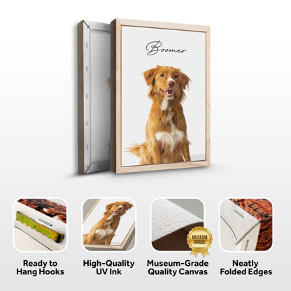 Custom Pet Memorial Portrait Watercolor Sign by Tailored Canvases