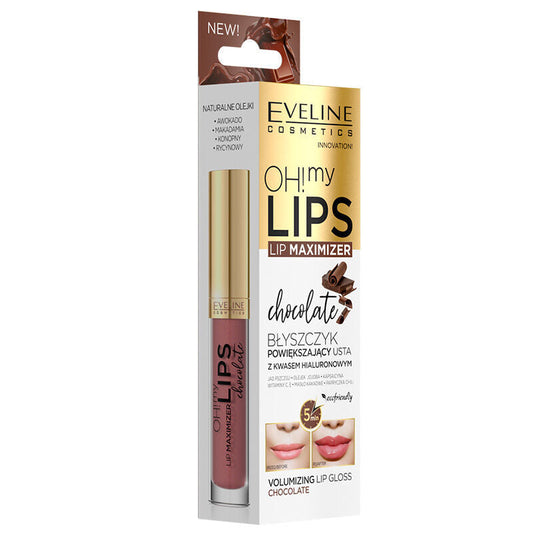Eveline Cosmetics Oh My Lips Chocolate Plumping Lip Gloss 4.5 ml by Beauty Care Bag