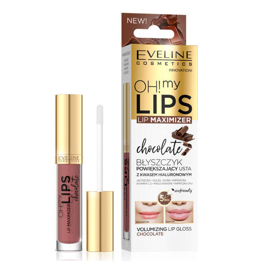 Eveline Cosmetics Oh My Lips Chocolate Plumping Lip Gloss 4.5 ml by Beauty Care Bag