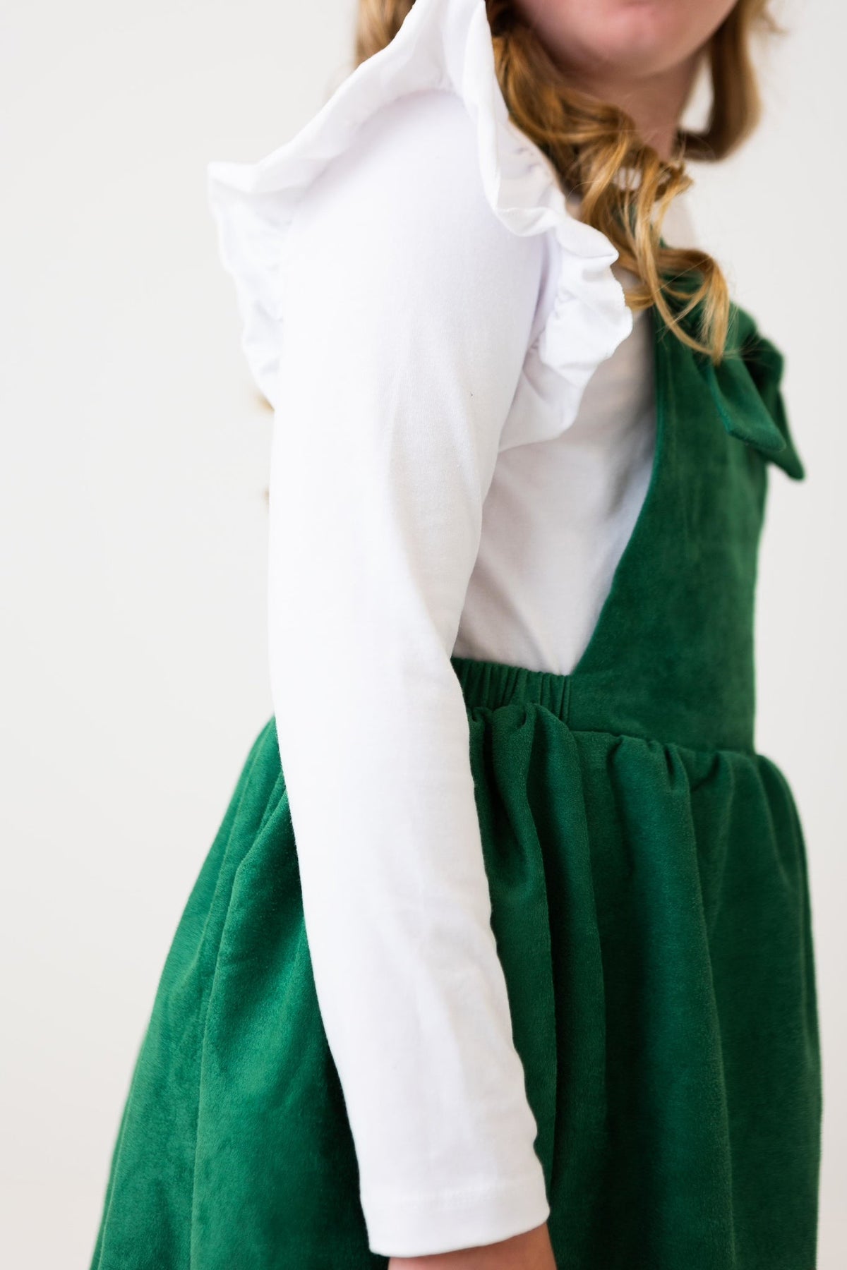 Evergreen Faux Suede PinaforePinaforeTorqelo.com
