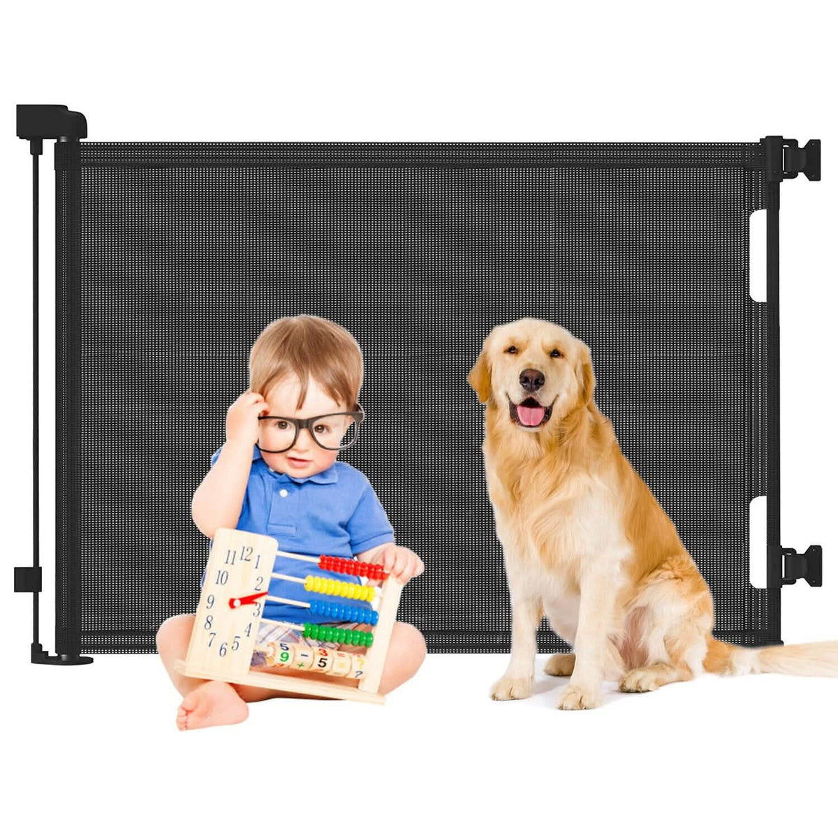 Extra Wide Child Safety Gate Retractable Door by EasyOptionXY