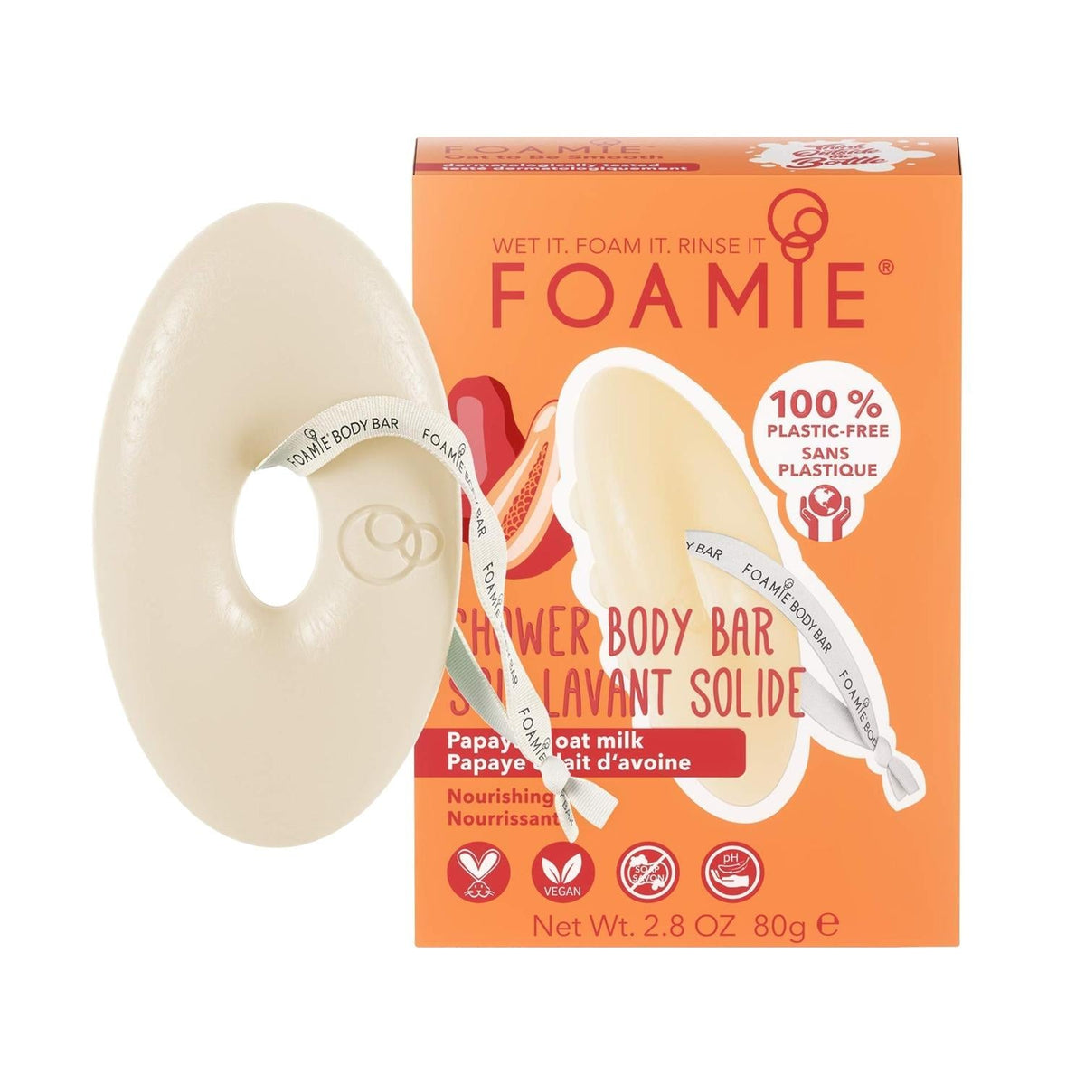 Foamie Oat to Be Smooth Body Bar - Nourishing Oat-Based Body Wash for Sensitive Skin, 80g by Beauty Care Bag