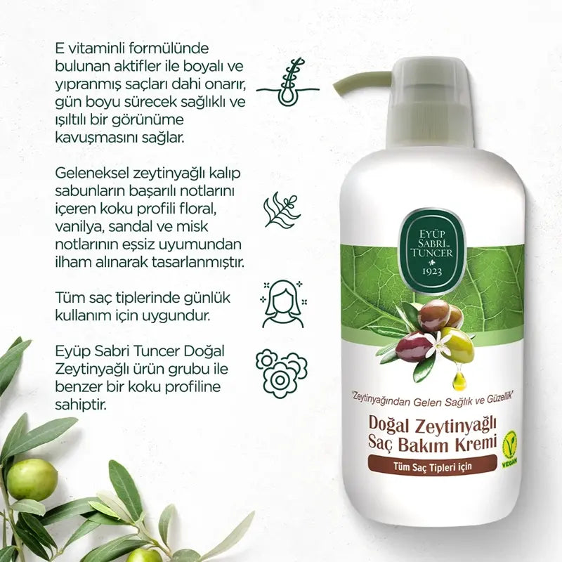 Eyup Sabri Tuncer Olive Oil Conditioner for Soft Hair 600ml by Beauty Care Bag