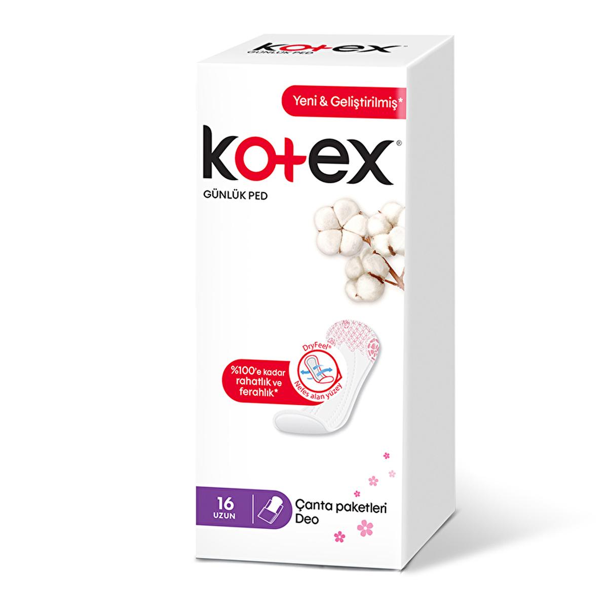 Kotex daily sanitary pads, 16 count