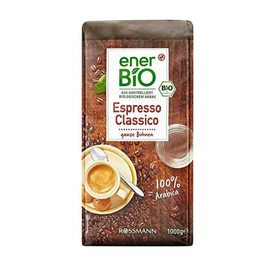 Enerbio Organic Arabica Coffee Beans - 1000g Espresso Roast, Vegan, Rich Flavor by Beauty Care Bag