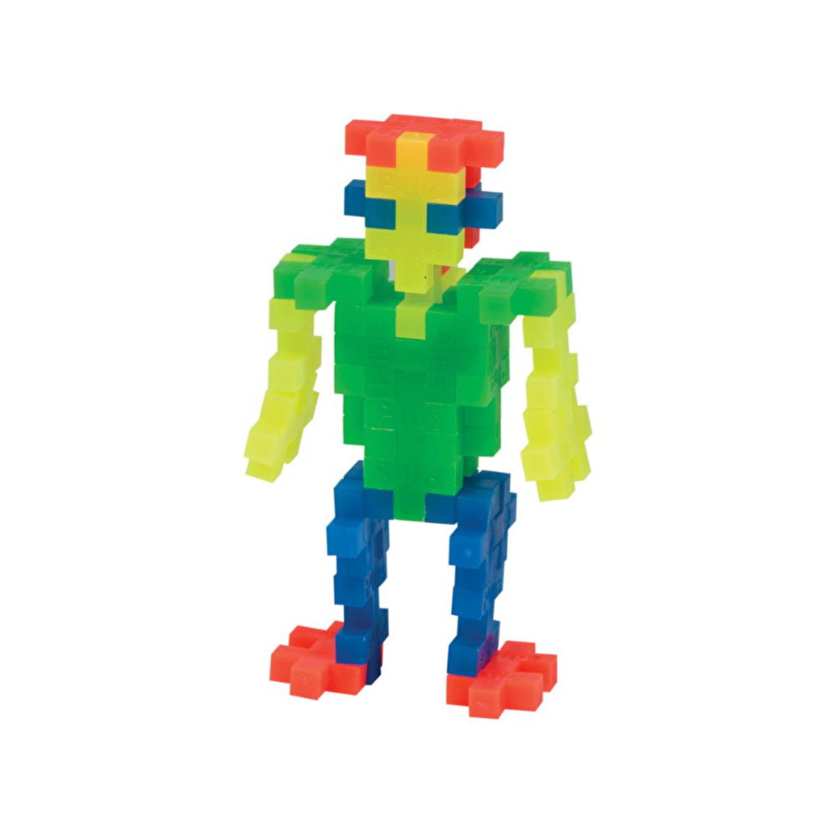 Plus Plus Fosforlu Mix 240 Piece Construction Toy - Glowing Creative Building Set, Made in Denmark by Beauty Care Bag