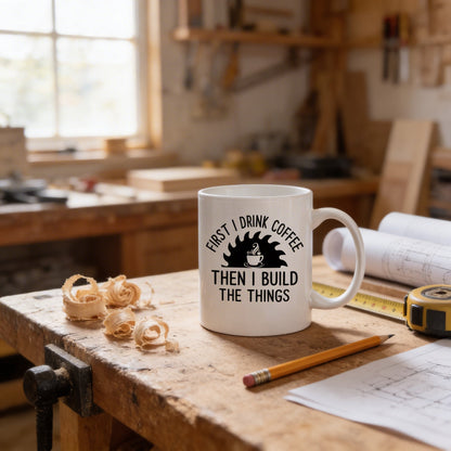 Carpenter Coffee Mug – Builder Gift Idea | Woodworker Gift | Dishwasher Safe Ceramic Mug by Joyful Moose