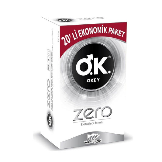 Okey Zero Ultra Thin Condoms for Natural Feel 20-Pack by Beauty Care Bag