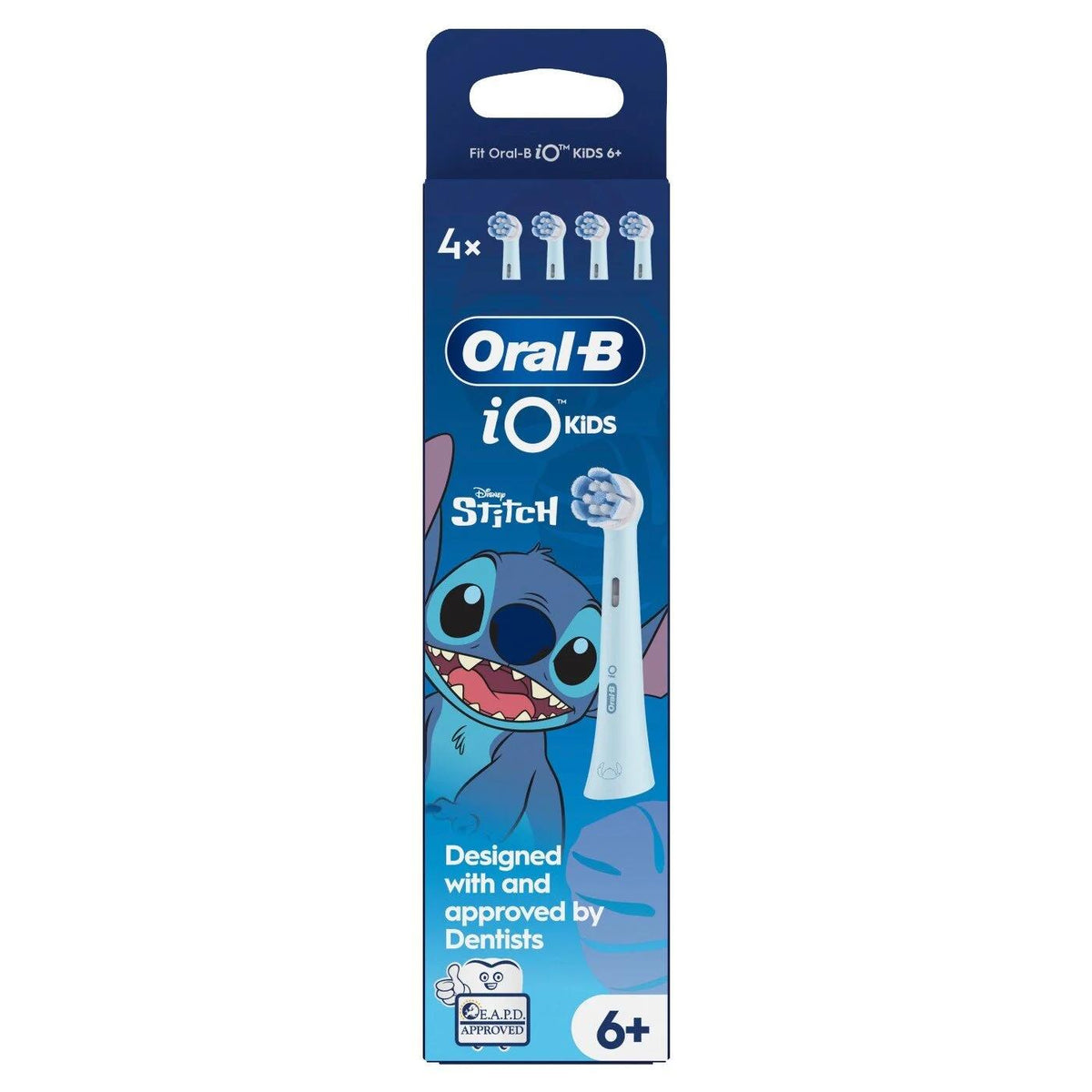 Oral-B iO Kids 6+ Stitch Replacement Brush Heads, 4 Pack by Beauty Care Bag