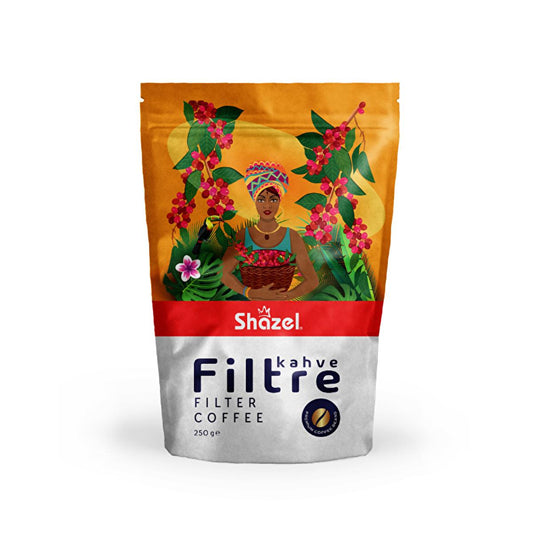 Shazel Arabica Ground Coffee - 250g Filter Coffee, Ready to Brew - Gourmet Roasted Coffee Beans for Filter Machines by Beauty Care Bag