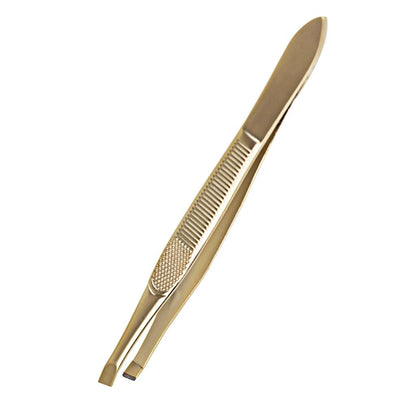 Nascita Gold 59 Slant Tip Tweezers for Precision Grooming by Beauty Care Bag